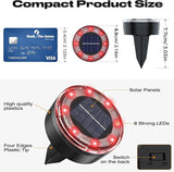 Mini Solar Ground Lights, 12 Pack Solar Lights Outdoor Waterproof, Upgraded LED Flat Landscape Lighting for Outside | Lumora