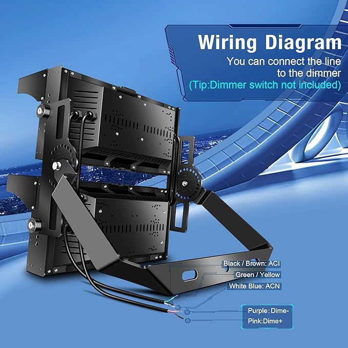 0-900W Led Stadium Lights, IP66 High Power Outdoor Sport Court Arena Light Pro-Grade High Mast Lighting with | Lumora