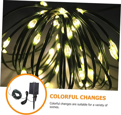 Solar LED Strip Light Warm White Outdoor Solar String Lights LEDs Flexible Decorative Lighting for Garden Bedroom Wedding Office