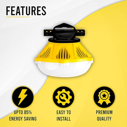 Construction String Lights - LED String Light - String Work Light - Portable Plastic Construction Cords - Grade 12" LED Work Light String - 100 Feet,Pack of 2