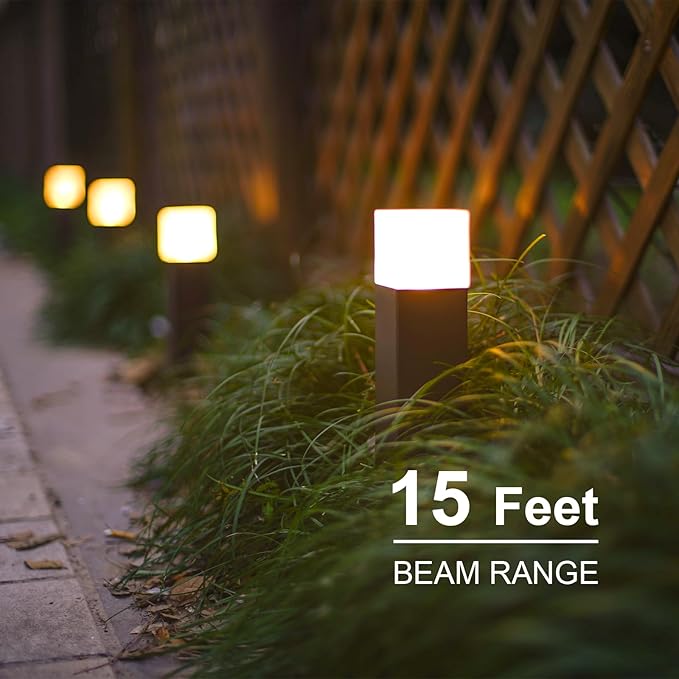 GOODSMANN Low Voltage Pathway Lighting 8PK Bollard Landscape Lights Kits 2W 2700K Warm White LED Wired Path Light | Lumora