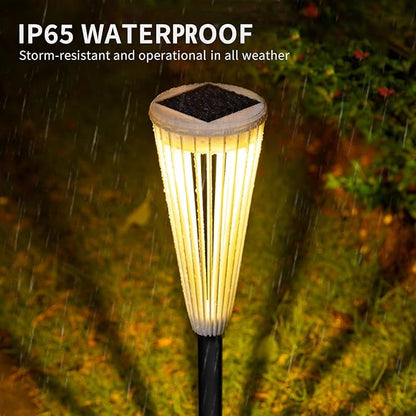 Hollow Solar Garden Lights Outdoor Landscape Courtyard Atmosphere Decorative Ground-Mounted Lawn Lights Solar Pathway Lights 4 Pack