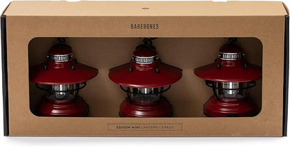 Edison Mini Lantern Red / 3-Pack