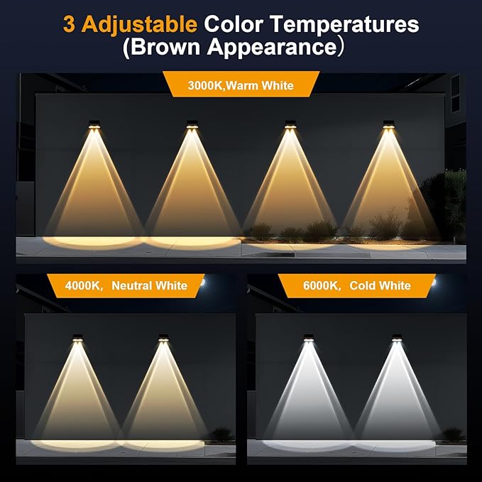 Super Long Lasting Solar Fence Lights Outdoor,Deck Lights Waterproof,Perfect for Winter and Rainy Days,Dusk to Dawn High Brightness Solar Lighting for Wall,Step,Yard,Patio,Backyard(12 Pack,Brown)