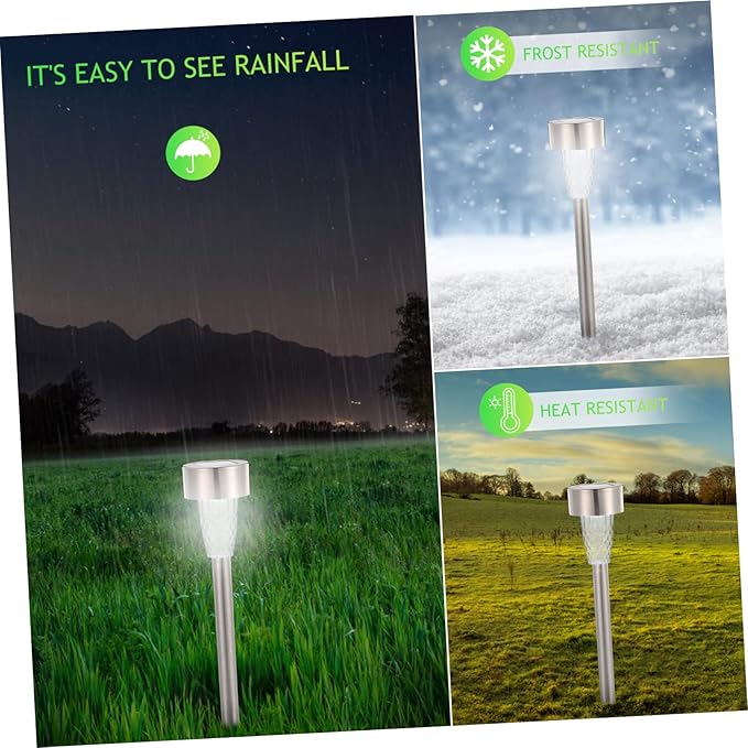 BESPORTBLE 12pcs Solar Pathway Lights Outdoor Solar Stake Light for Patio Decor and Walkway Lighting for Garden Pathways