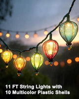 11FT Multicolor String Lights with 10 Bulbs, Colored Backyard Patio Indoor/Outdoor UL Listed String Lights, Hanging | Lumora