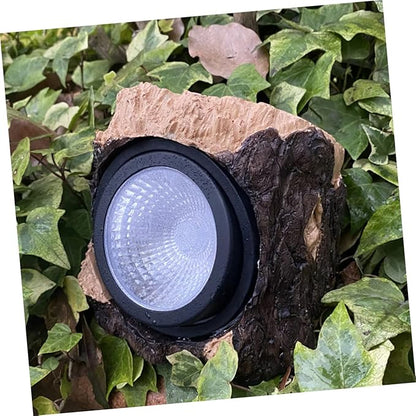 Solar Outdoor Light Simulated Tree Stump Solar Pathway Light Waterproof Garden Decoration 1-Pack for Walkways and Patios
