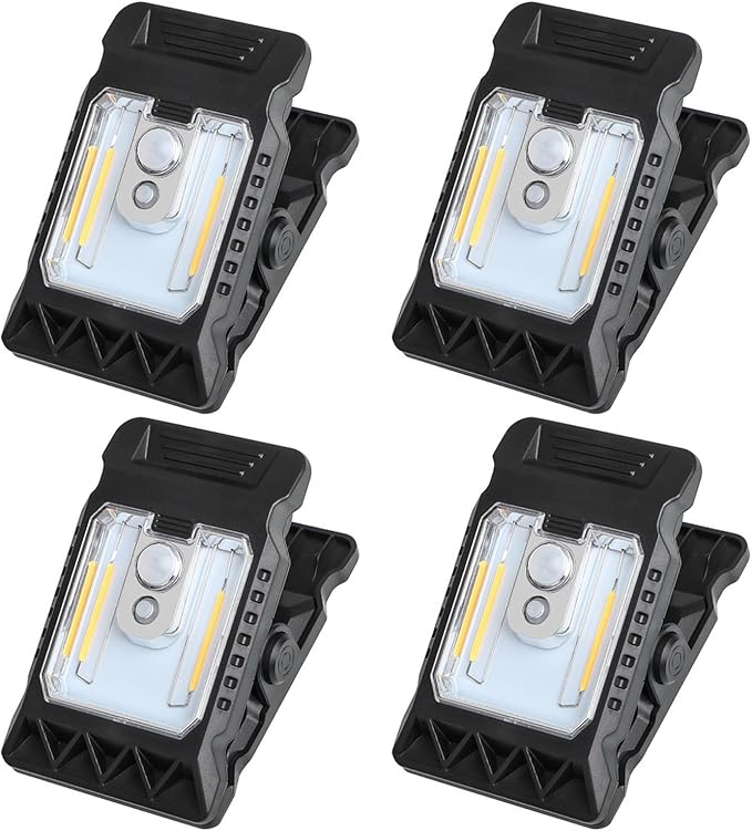 Solar Clip on Motion Sensor Light, High Brightness Led Outdoor Lamp with Efficient Solar Charging for Camping Tent, Pathway, Patio, Garden