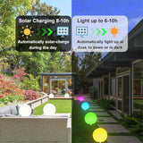 12 Inch Solar Glowing Ball Light Outdoor, Solar Garden Globe Light w/Remote, RGB Color Changing Waterproof Large | Lumora