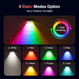 12 Pack Color Changing Solar Powered Fence Lights Outdoor Decorative LED Waterproof Wall Lamps for Outside Deck | Lumora
