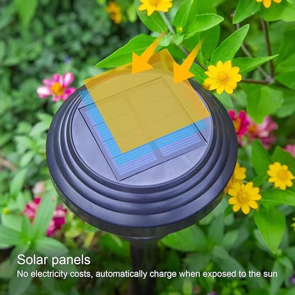 Solar Pathway Lights Waterproof, Warm Yellow Solar Post Cap Lights Auto On/Off, Outdoor Landscape Path Lights for Driveway Balcony Garage Patio
