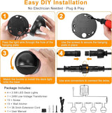 Low Voltage LED Deck Lights Kit with Transformer, Dusk-to-Dawn Outdoor Step Lights Waterproof IP67, Warm White | Lumora