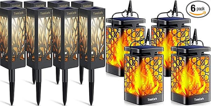 TomCare Solar Lights Outdoor Upgraded Bright Solar Pathway Lights for Path Lawn Patio Yard Walkway