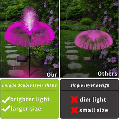 AcaJoe Solar Lights Outdoor 3 Pack 7 Colors Changing Jellyfish Solar Garden Lights Outside Waterproof for Yard Pathway Lawn Festival Wedding Party Decoration