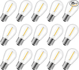 Brightown Shatterproof LED S14 Replacement Light Bulbs-E26 E27 Medium Screw Base Edison Bulbs Equivalent to 11 W | Lumora