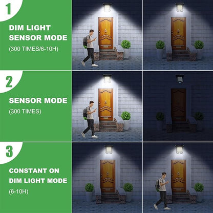 Tryme 118Leds Solar Lights Outdoor Clip Motion Sensor Lights Security Light 3 Modes, 3 Color Temperature, Solar Powered, USB Charging (2 Pack)