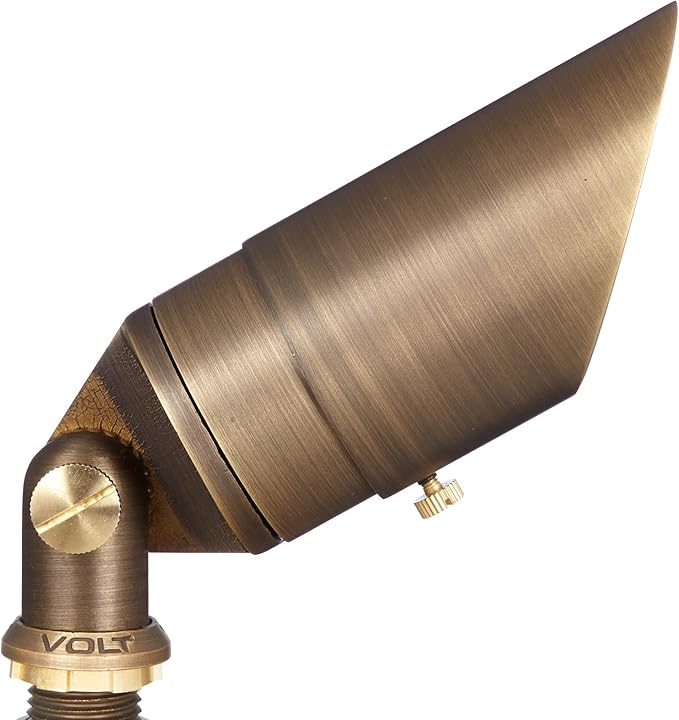 VOLT Top Dog 12V Cast Brass Outdoor Spotlight (Bronze) for Low Voltage Landscape Lighting of Yard, Lawn, Garden | Lumora