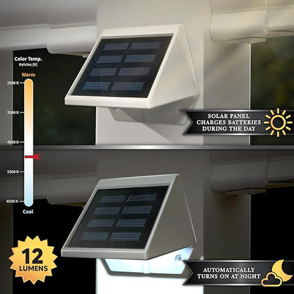 Classy Caps Solar Deck & Wall Lights, Model SL179, White - High Performance, Energy Efficient, Weather-Resistant, Durable Cast Aluminum, Outdoor Solar Lights, Durable Design, Easy Installation