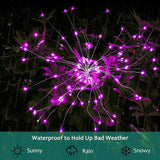 JJGoo Solar Firework Lights, 2 Pack 120 LEDs 2 Lighting Modes Solar Garden Lights Outdoor Waterproof for Yard Patio | Lumora