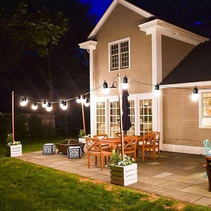 LED Terrace Light Cold White Shatterproof G45 Sphere 12 Edison Bulb Waterproof for Christmas, Porch, Deck, Garden, Backyard, Porch, Halloween