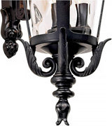 John Timberland Casa Marseille European Outdoor Wall Light Fixture Textured Black French 21 3/4" Clear Hammered | Lumora