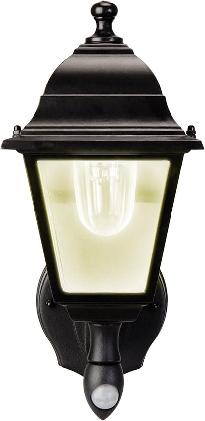 Maxsa 43319-RS Battery-Powered Motion-Activated Outdoor Wall Sconce, 3000K (Warm White), Black