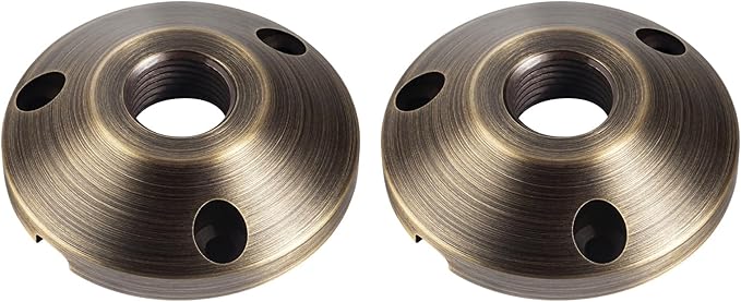 Sturdy Cast Brass Landscape Lighting Mounting Base, Outdoor Light Mounting Plate, Surface Mounting Plate, Low Voltage Landscape Lighting Accessories Antique Bronze 2pcs