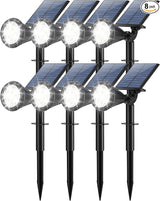 Solar Lights Outdoor Waterproof IP65 180° Adjustable Solar Powered Landscape Spot Lights for Yard 4 Lighting Modes | Lumora