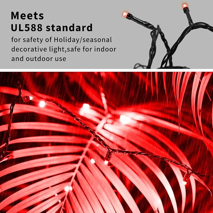 XTF2015 105ft 300 LED Christmas String Lights, End to End Plug 8 Modes Christmas Lights - UL Certified - Outdoor | Lumora