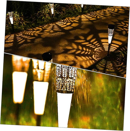 VICASKY 6pcs Solar Garden Pathway Lights Outdoor Lawn Stake Lamps Warm and Colorful Light Decorative Outdoor Landscape Lighting for Yard and Patio
