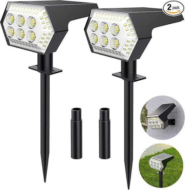 Spot Lights Outdoor, 2-in-1 Yard Lights Suitable for Yard, Garden, Pathway, Driveway, Walkway, 108 LEDs, 4 Bright | Lumora