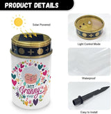 Grandma Printed Solar Outdoor Lights, Waterproof Solar Pathway Lights,Auto On/Off Solar Lights,Christmas Birthday | Lumora