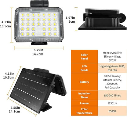 Solar Spot Lights Outdoor Waterproof, Motion Sensor Dusk to Dawn Solar Powered Spotlights, Uplights with 90° Adjustable Solar Panel & Light Head for Wall Yard Trees Pathway Landscape Lighting