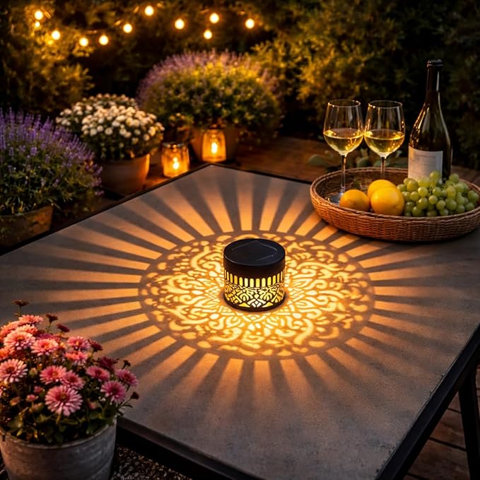 Decorative Solar Mandala Lights Outdoor, Waterproof Mandala Solar Fence Lights for Garden, Patio, Deck & Backyard | Lumora