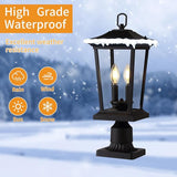 Outdoor Post Lights, Cast Aluminum Lamp Post Light Fixture, 2-Light Pole Mount Light with Clear Glass, Outdoor Pier | Lumora