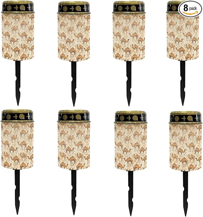 Desert Camel Outdoor Solar Lights for Home Solar Garden Lights Waterproof Solar-Powered Fairy Lights for Outside,LED Lantern Landscape Lighting for Yard Patio Path Lights Spotlights