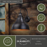 VAXCEL Delano Bronze Motion Sensor Dusk to Dawn Farmhouse Barn Dark Sky Outdoor Wall Light | Lumora