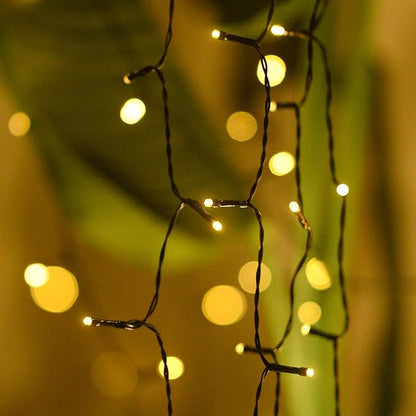 Dailyart Solar String Lights Outdoor, 2 Pack 100 LED (2 x 50FT) Solar Fairy Lights Waterproof IP44 with 8 Lighting Modes & Auto On/Off, 600mAh Battery Warm White for Garden Patio Yard Trees