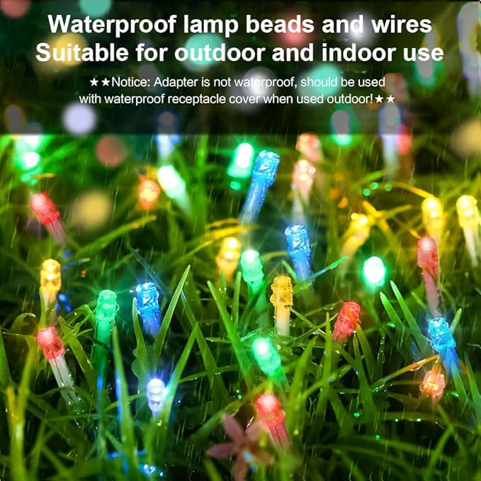 FULLBELL Easter Lights 66 Feets 200 LED Easter Decorations Memory Indoor Outdoor Fairy Lights Easter Decor Lights | Lumora