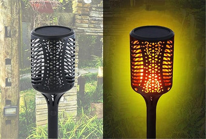 Ulalaza Solar Outdoor Lights 99 LED Flickering Flames Torch Light Waterproof Landscape Ligh Auto On/Off Path Lights