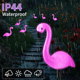 Solar Flamingo Lights 3 Pcs Set, Waterproof Solar Garden Lights Outdoor Decoration, Pink Flamingo Garden Decoration | Lumora