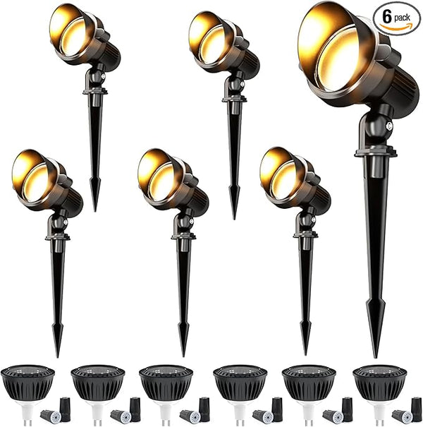 Low Voltage Landscape Lighting: 10W MR16 LED Landscape Lights 12-24V 3000K Warm - Outdoor Security Flood Light | Lumora