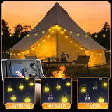 100FT Solar Lights Outdoor Waterproof: G40 30M Shatterproof Bulbs Patio Lights - Solar Powered Remote Control 3 | Lumora
