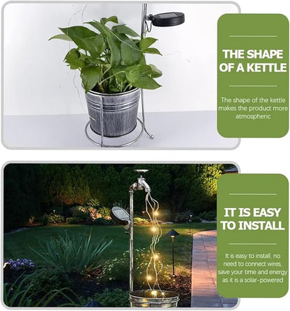 Retro Solar Watering Can, Flexible Waterproof Led Landscape Lights, Stylish Build + Practical Compact Design, Ideal for Garden Yard Farm Pathway Patio Lawn Courtyard Deck Outdoor Decoration