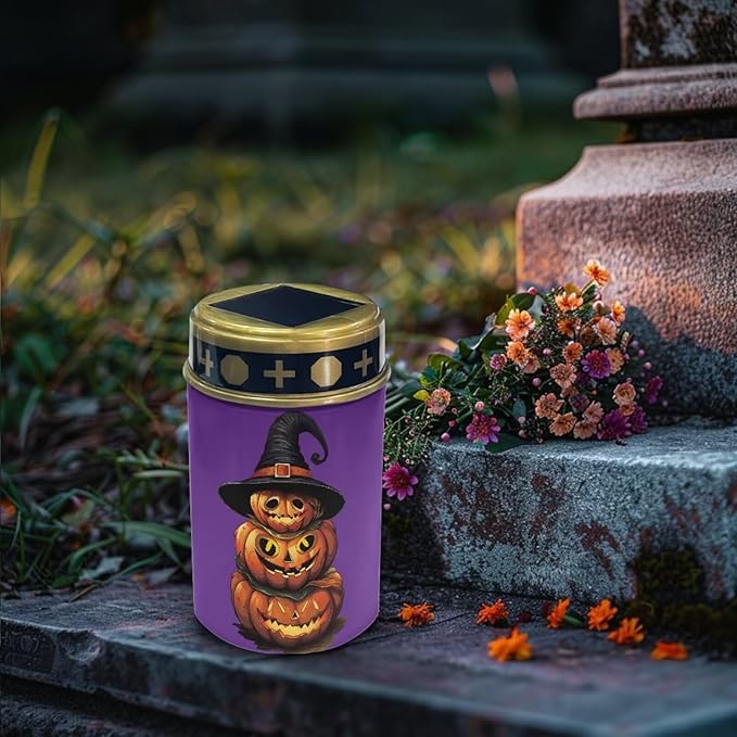 Pumpkin Print Cemetery Solar Light Waterproof Solar Garden Light Halloween Decoration Light Decorative Solar Ligths Outdoor for Yard Path Walkway