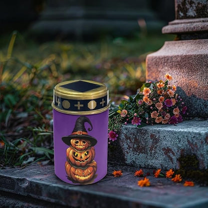 Pumpkin Print Cemetery Solar Light Waterproof Solar Garden Light Halloween Decoration Light Decorative Solar Ligths Outdoor for Yard Path Walkway