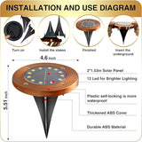 Outdoor In-Ground Lights Solar Disc Lights Outdoor Solar Garden Lights In Ground Solar Landscape Light 8 Pack 12 | Lumora