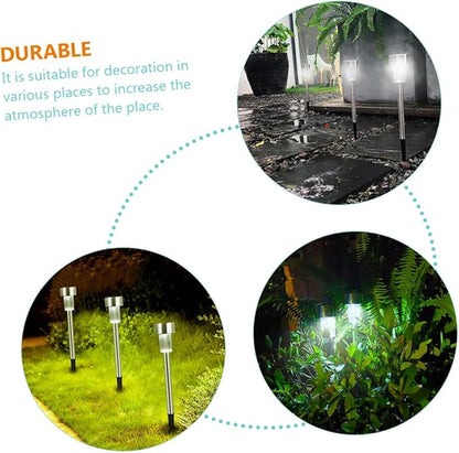BESTonZON 6pcs Solar Ground Lamp Solar Path Light Garden Landscape Lamp Led Lighting Outdoor Decorative Lights for Courtyard Villa