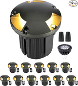Gardenreet Landscape Brass Well Lights - Brass Ip65 Hardwired Electric In-Ground Lighting, 12V Low Voltage Fixture | Lumora