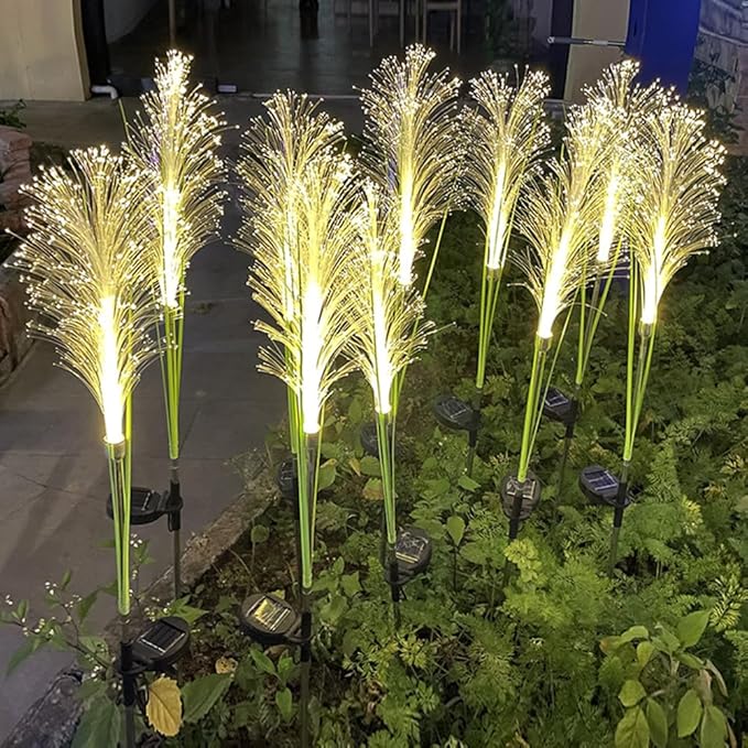 Solar Garden Lights, 2 Pack Solar Fluffy Reed Decorative Lights Outdoor IP65 Waterproof Landscape Decoration | Lumora